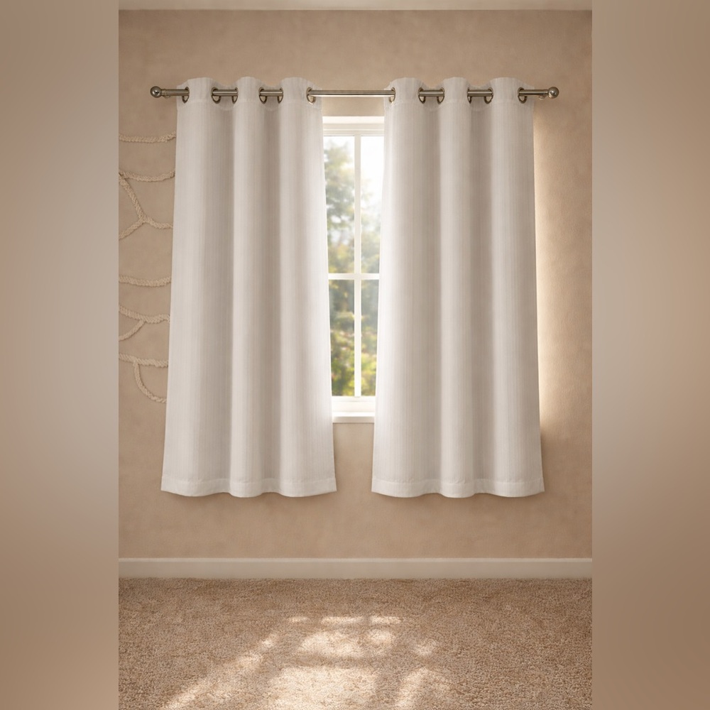 The Big One Classic Cream Curtains. Set of 2. 40W X 63L